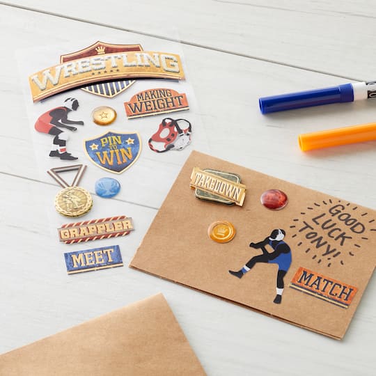 12 Pack: Wrestling Stickers by Recollections™